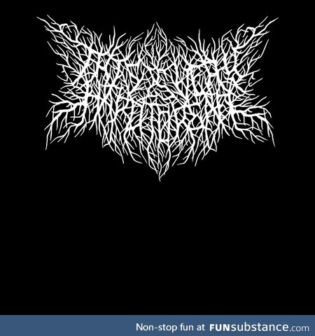 Best death metal logo ever. (By artstuff)