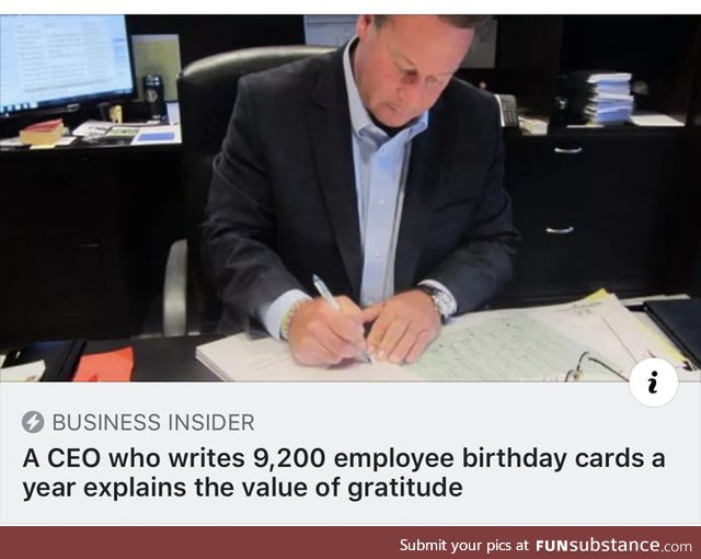 Apparently this guy writes 25 letters a day and is a full time CEO... Yeah right!