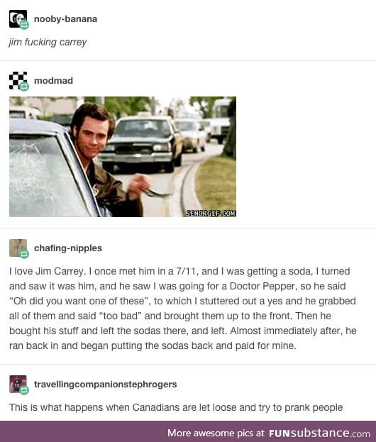 Jim Carrey is the prank, bro