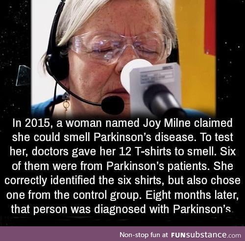 Woman can smell Parkinson's disease