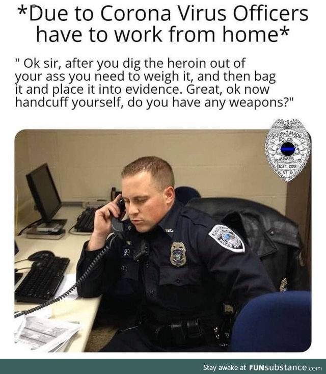 Police Officers working from home