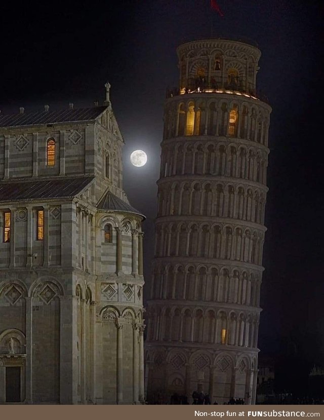 Can I take a picture of the moon? Pisa Tower: Here you are!