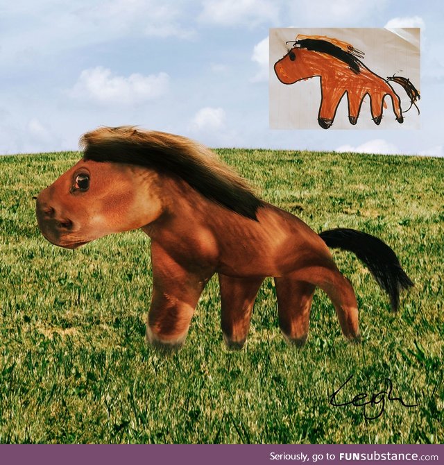 Photoshopped My daughter's Horse