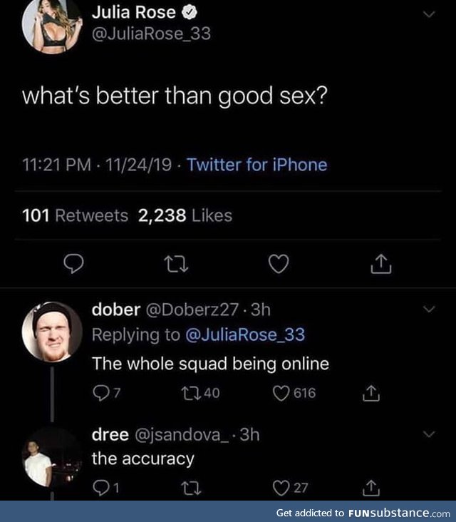What's better than good sex?