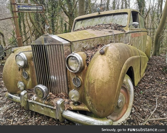 One of my favorite pictures. Photographed somewhere in Germany. Abandoned Rolls Royce