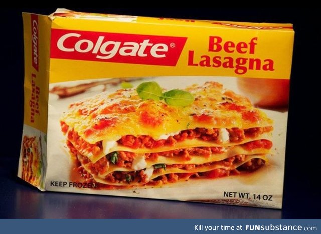 In 1982, Colgate tried their hand at a beef lasagna. Never forget