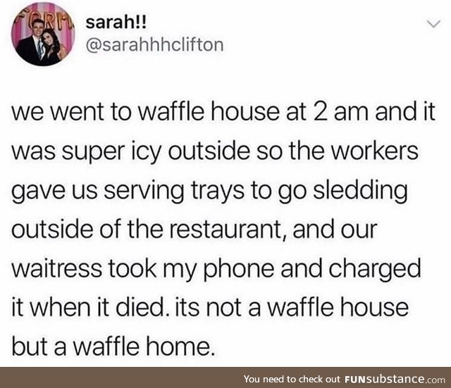“Waffle home”