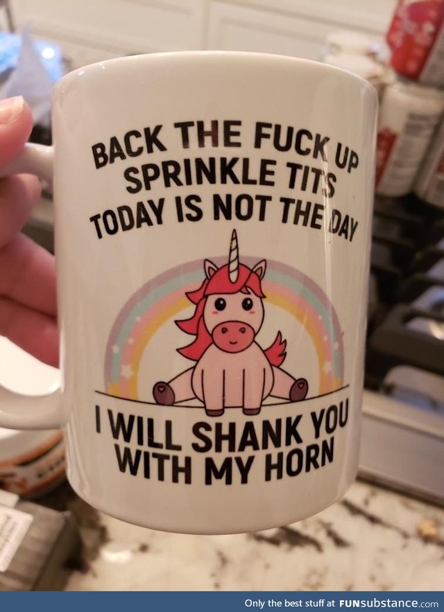 Sprinkle t*ts - a cup my friend received anonymously in the mail