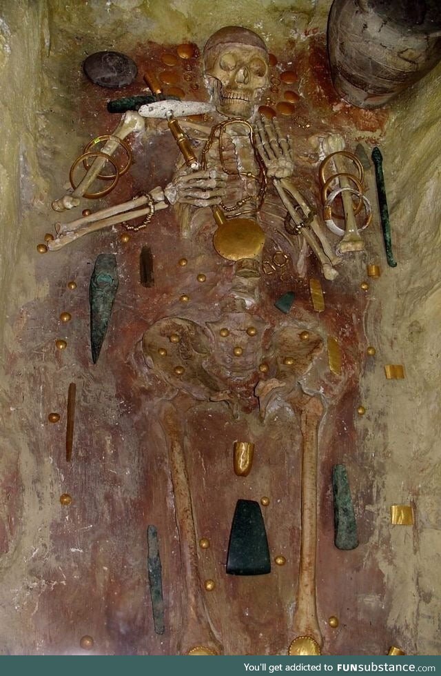 Ancient skeleton with the world's oldest gold found near the Black Sea