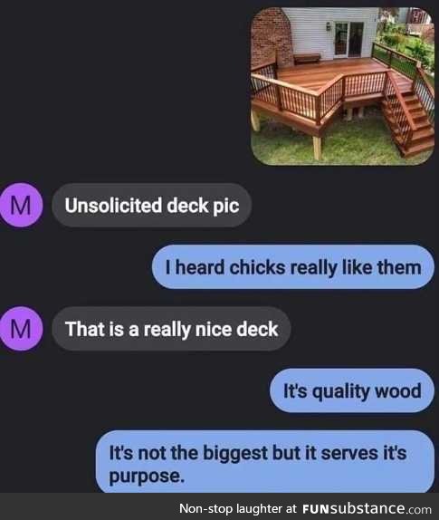 Unsolicited Deck Pic