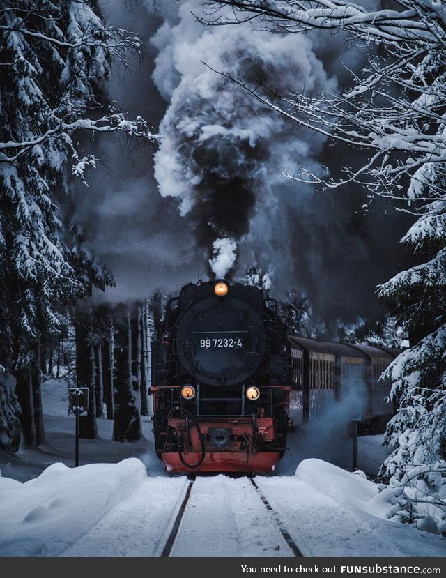 Train passing through Germany