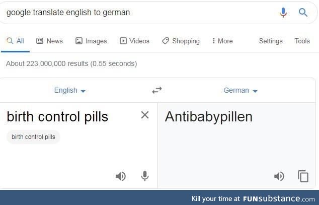 Excellent translation, Google!