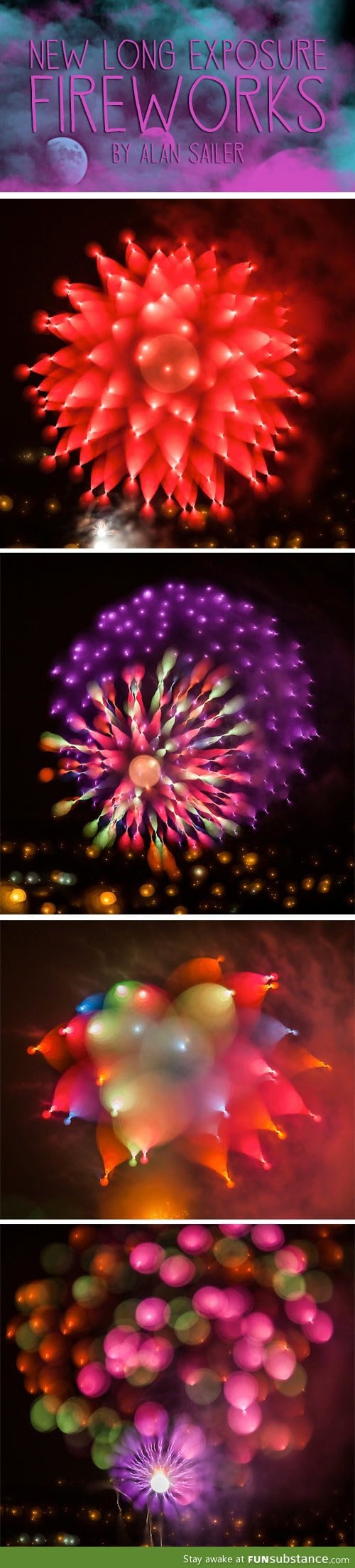 Long exposure fireworks