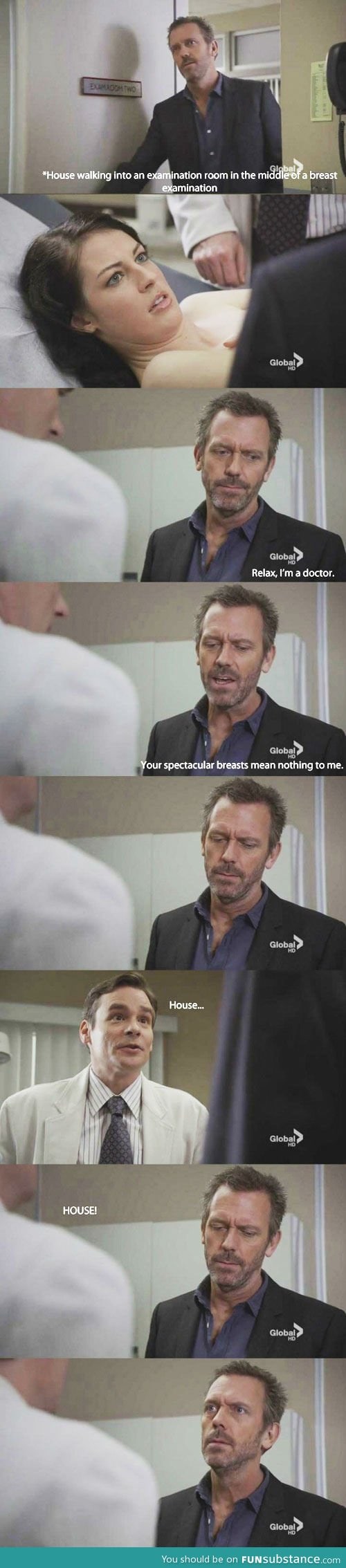 House likes b**bs