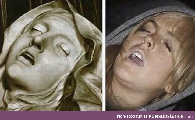 The Ecstasy of St. Teresa By Gian Lorenzo Bernini/ Lindsay Lohan passed out after a night