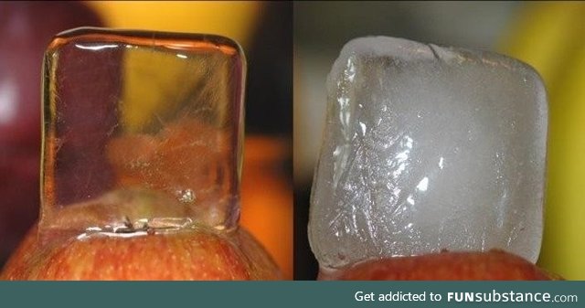 If you use boiled water for ice ice baby, your cubes will stay clear