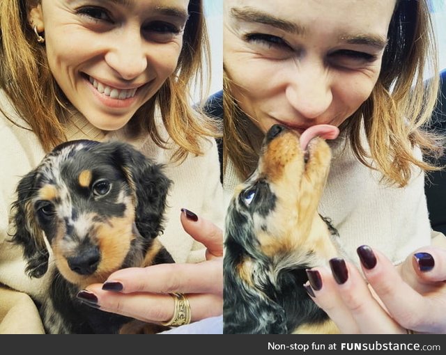 Emilia Clarke got a new puppy