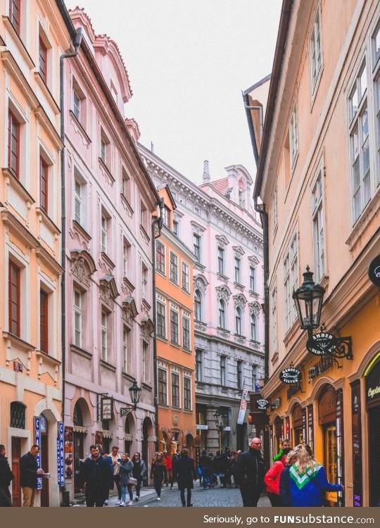 Spaces without cars. Prague, Czechia.