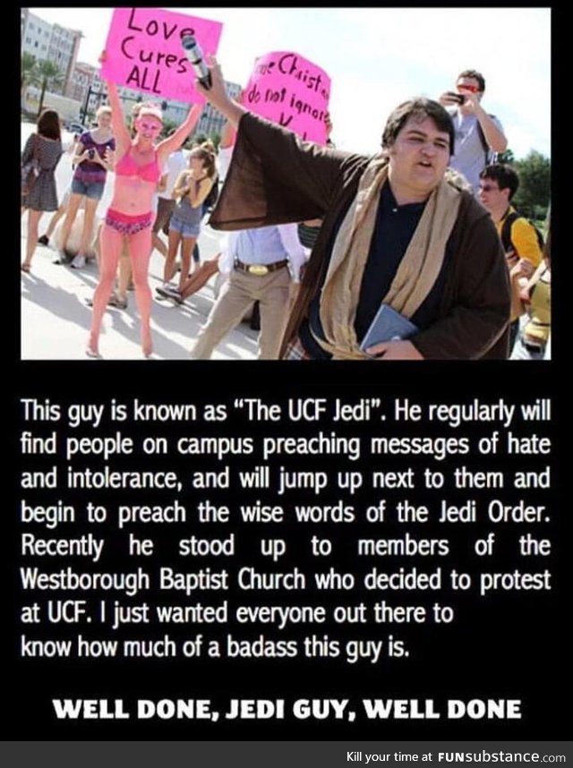 This guy is using the force for good!