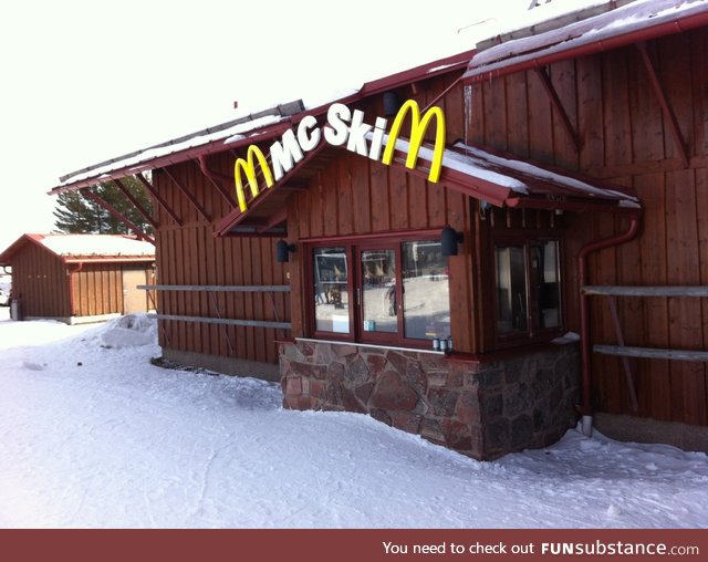 McDonald’s has a Ski-Thru in Sweden, apparently