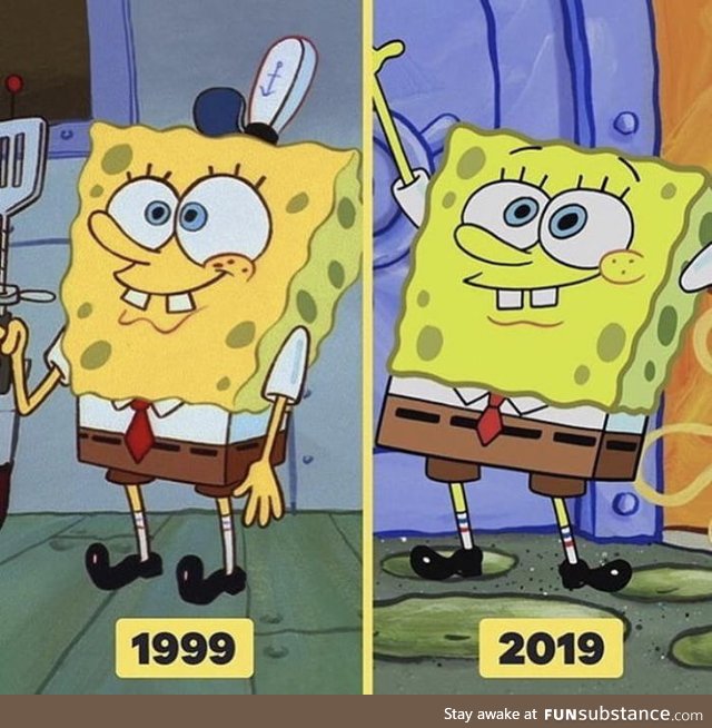 Let's all take a minute to appreciate the old spongebob