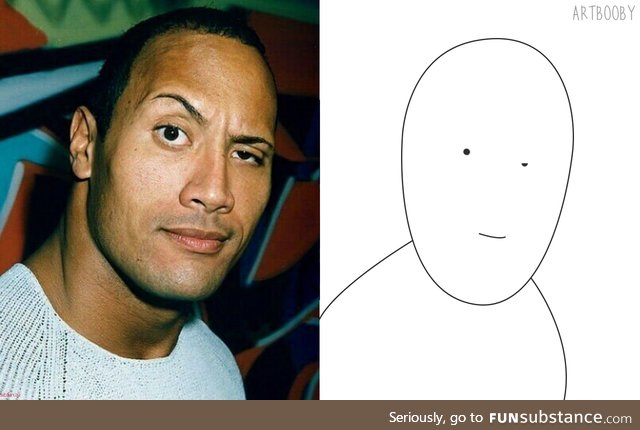 Finally finished a portrait of Dwayne Johnson. I did my best to convey his charisma!