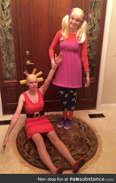 My friends as Angelica and Cynthia