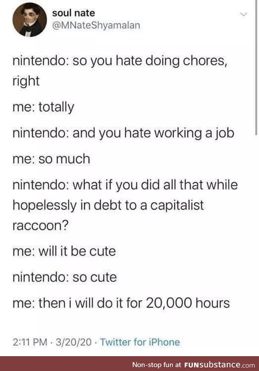 As long as it's animal crossing