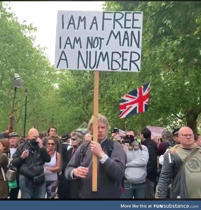 "I am a free, I am not man a number"?