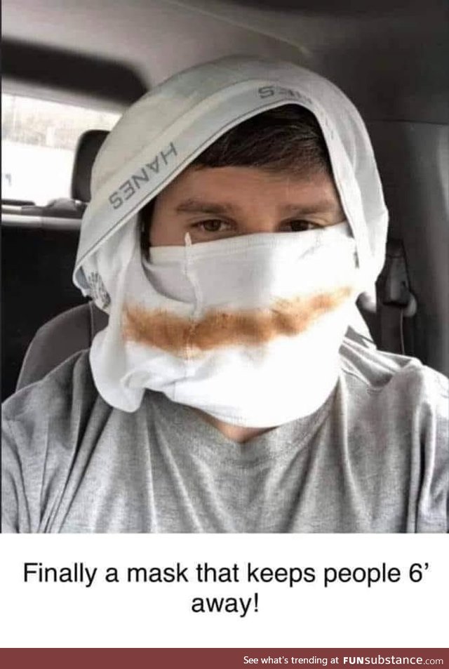 New mask that protects you and keeps people away!