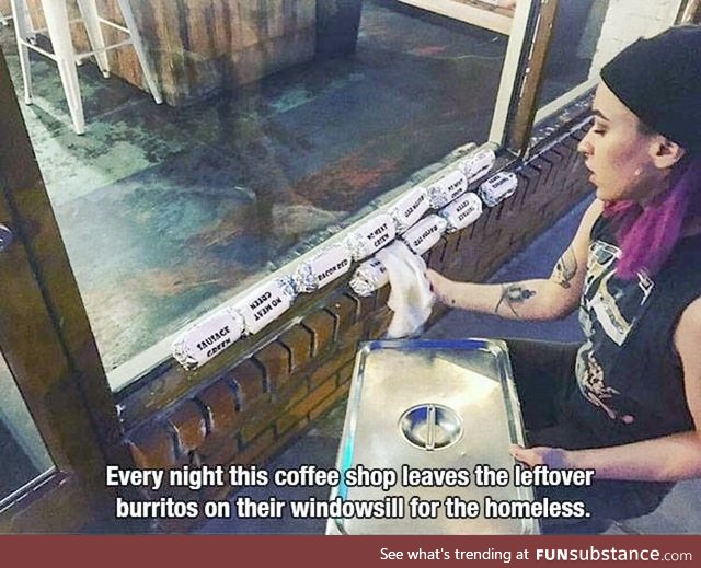 What's a coffee shop doing with so many burrito's, though?