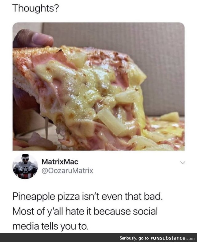 Where are my pineapple and ham pizza loving people?