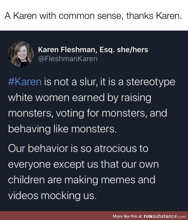 Common sense Karen has entered the chat