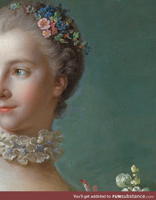 Madame Bergeret (1766) detail by François Boucher, France