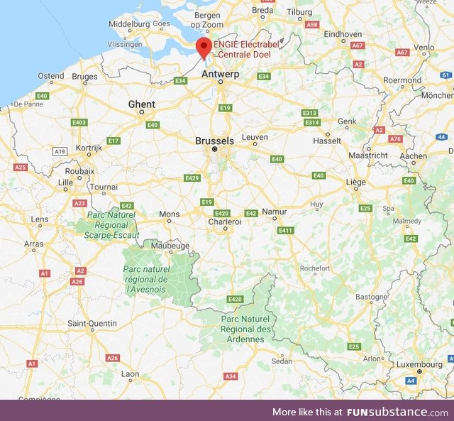 Where Belgium chooses to put a nuclear power plant