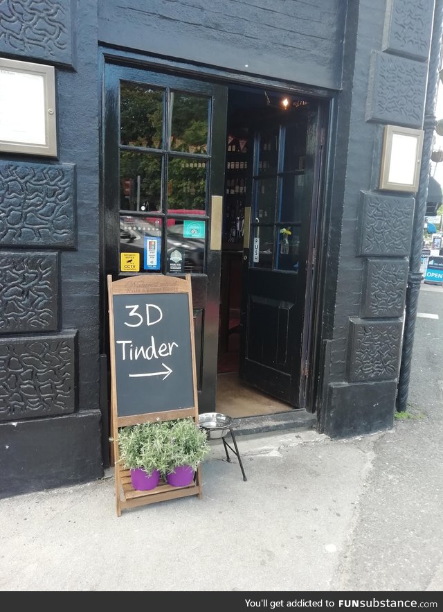 This sign outside a local pub