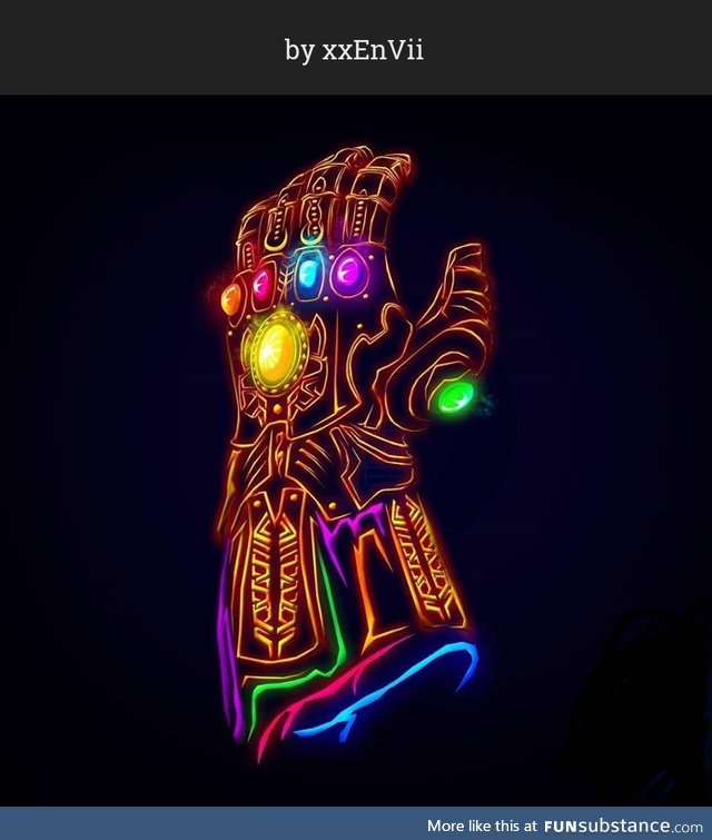 For those who prefer their Infinity Gauntlets with a neon flare