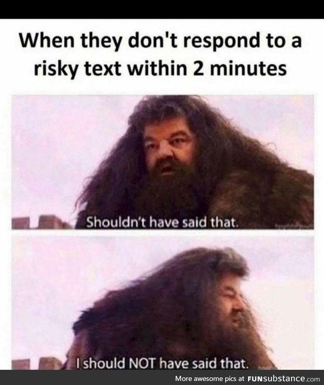 I should not have said that. Or should I have...