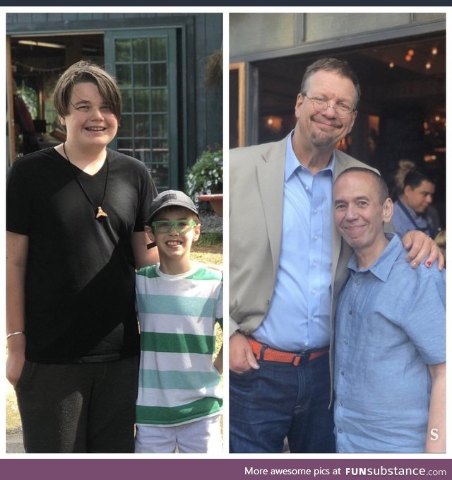 Gilbert Gottfried's son and Penn Jillette's son are friends. Guess which one is which