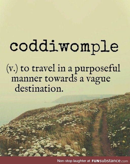 Coddiewomple [We're lost, but we're making great time]
