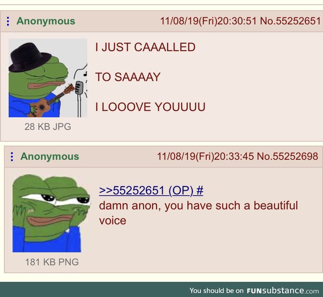 Anon is a good singer
