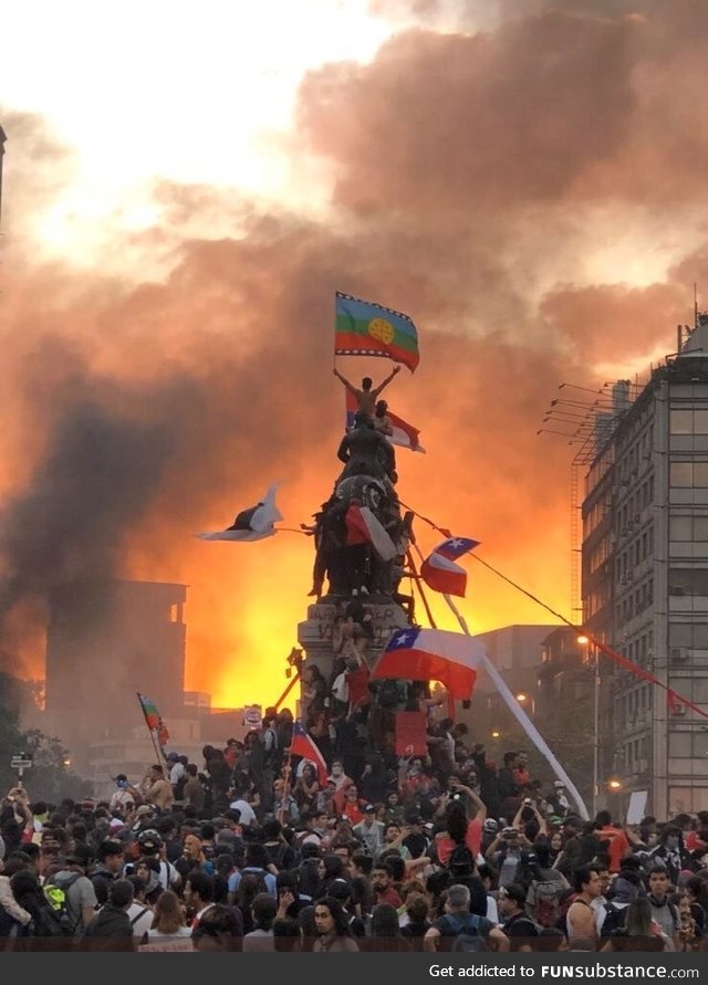 Chilean protests yesterday