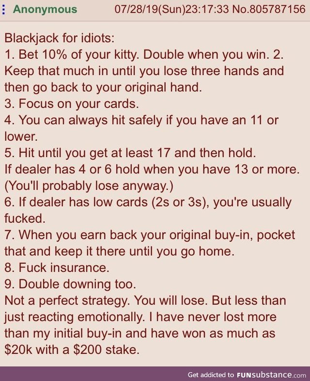 Anon gambles efficiently