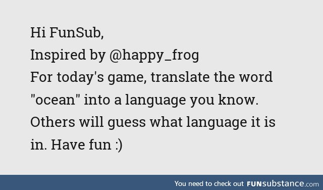 Fishy Fun Day #31: Language Game Edition