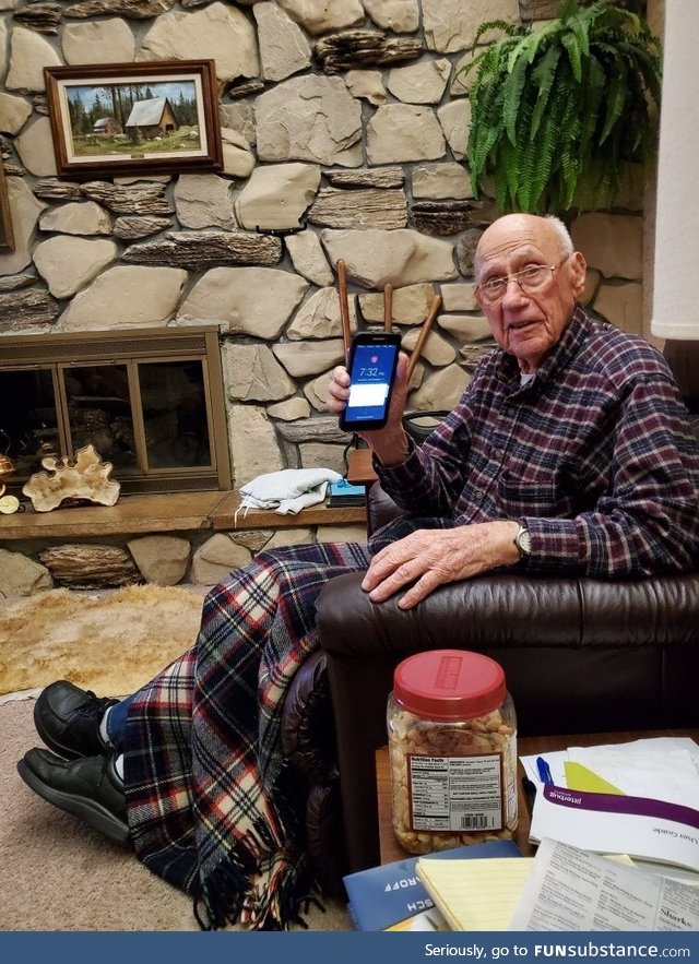 My Grandfather turned 100 and bought his first smart phone!