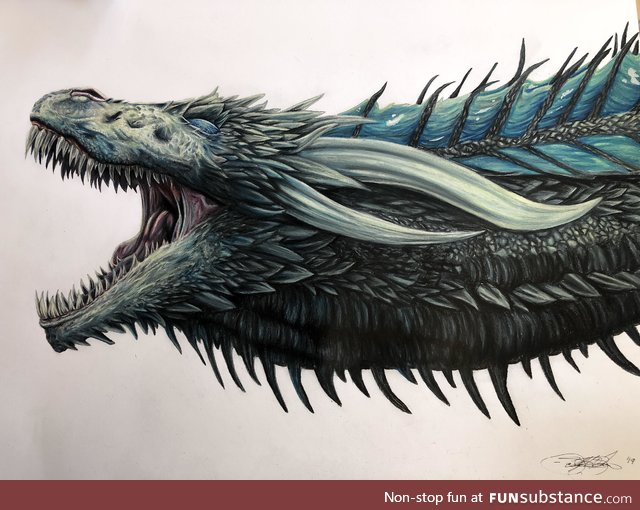 Here’s a colored pencil dragon I spend about 100+ hours on