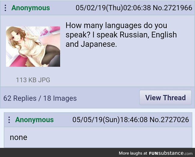 Anon is a linguist