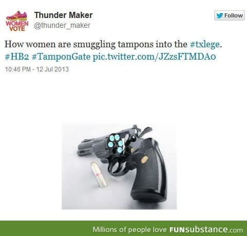 How to smuggle tampons into the texas senate gallery