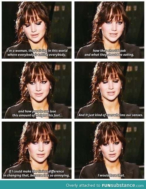 Jennifer Lawrence on weight and eating issues