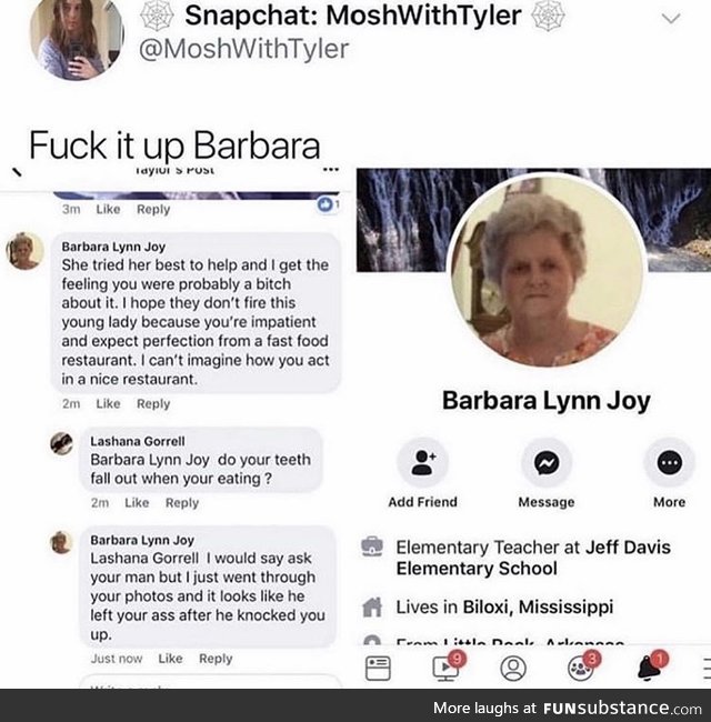 Go Barbara!